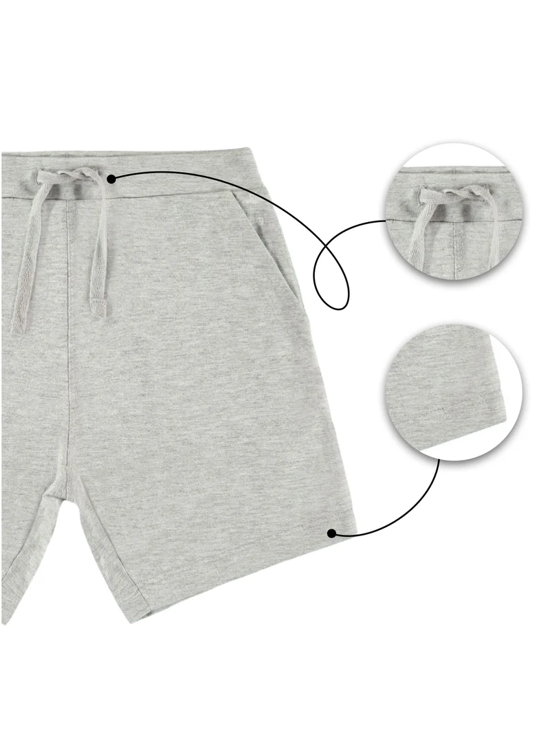 CANADA HOUSE Summer Comfort Light Grey Cotton Casual Wear Shorts For Boys