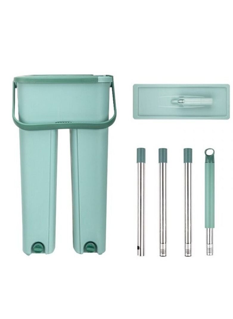 Scratch Scratch mop with Two ultrafilter Cleaning Cloth Pads and Stainless Handle Rod,Double Side Household Cleaning Automatic Dry mop Set Scratch Dry mop Wet mop with Bucket  - Image 3