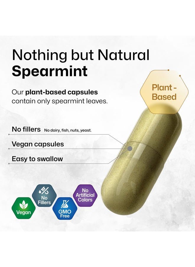 MAUWE HERBS Spearmint Capsules 1000 mg - 100 Count - Vegan Spearmint Supplement for Digestive & Respiratory Support - Mentha Spicata - No Fillers - Image 4