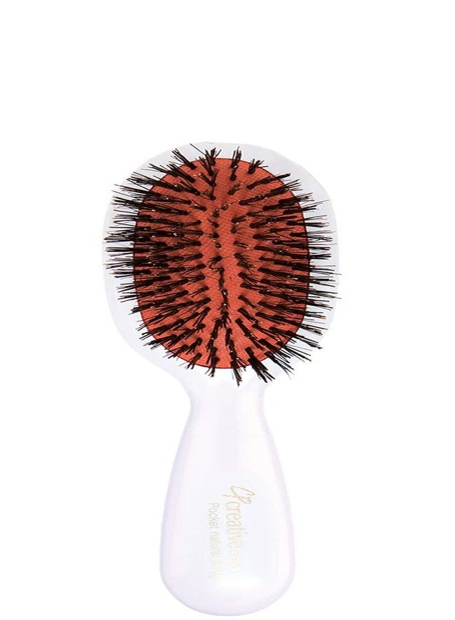 Creative Hair Brushes Classic Pocket Boar Bristle-White - Image 1