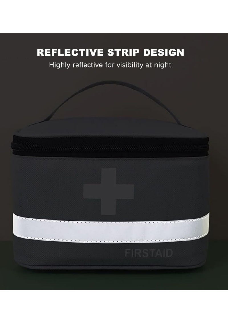 SYOSI 2 Pieces First Aid Kit Bags, Empty Medicine Bags, First Aid Bag Portable Medical Medicine Bags for Outdoor Camping, Travel, Work (Blue) - Image 4