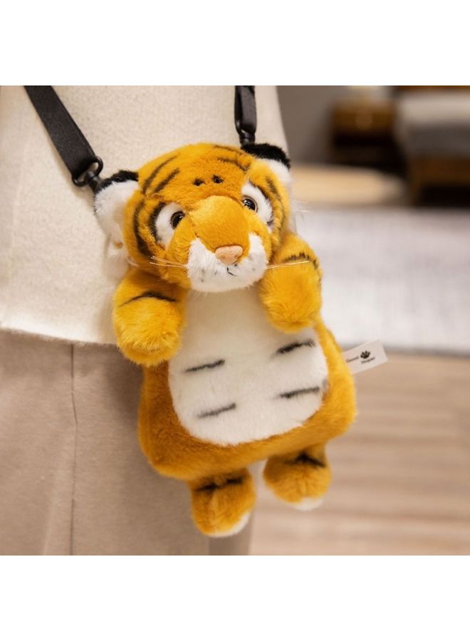 حقيبة ظهر بتصميم نمر كرتوني واقعي - حقيبة أطفال حمل جانبي ومشابك للكتف، حقيبة حيوانات لطيفة بموضوع حديقة الحيوان، هدية مثالية - Image 4