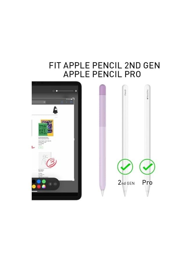 PROMASS Pencil Case Compatible with Apple Pencil Pro and Apple Pencil 2nd Generation Case, Gradient Color Case Sleeve Silicone Cover Accessories for Apple Pencil  - Image 3