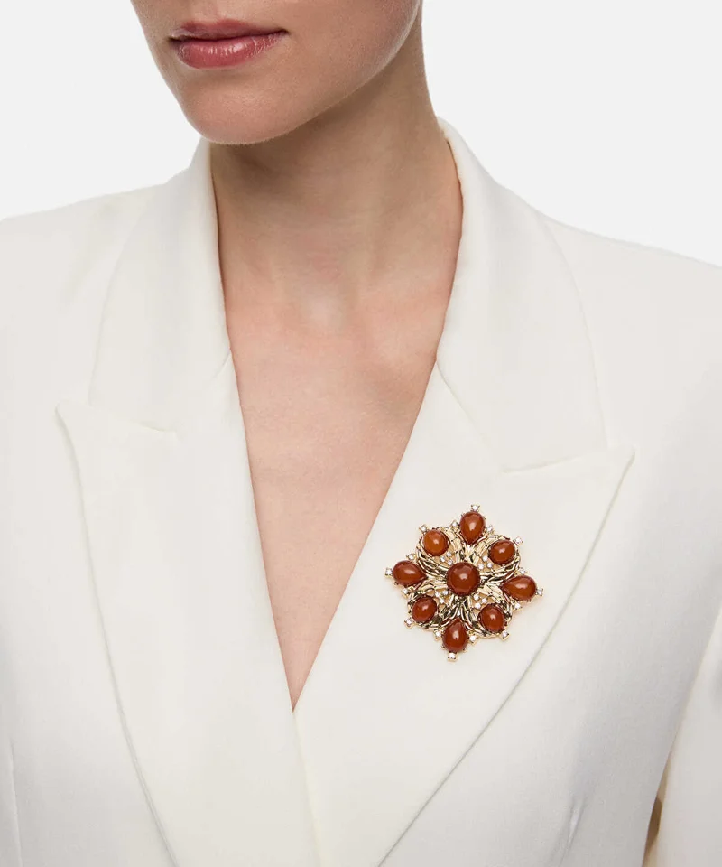 ايبيكيول Contrast Resin-Detail Brooch