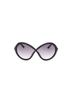TOM FORD Women's Butterfly Shape  Sunglasses FT107001B68 Lens Size: 68 Millimeter - Shiny Black  - Image 2