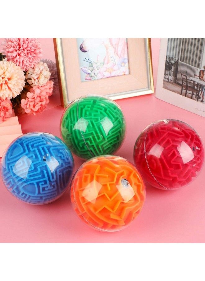 Sumind - 4 Pieces 3D Maze Ball Maze Puzzle Ball Magic Brain Teasers Games Sphere Educational Puzzle Toys Maze Puzzle Cube Ball For Adults And Students Teens And Hard Challenges Game Lover - Image 1