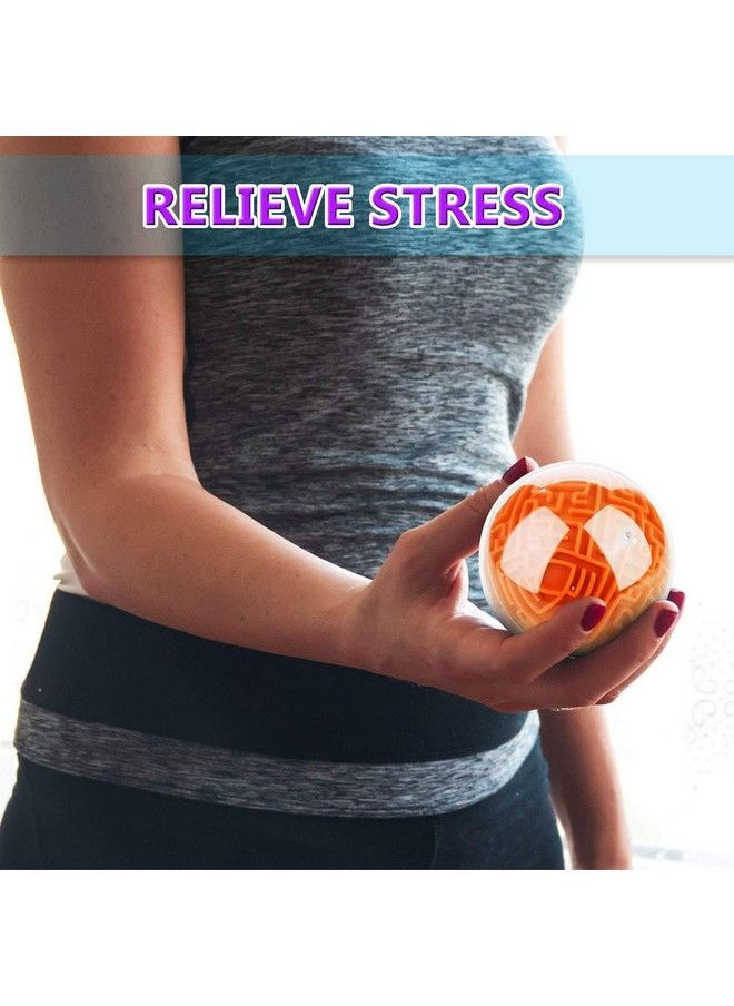 Sumind - 4 Pieces 3D Maze Ball Maze Puzzle Ball Magic Brain Teasers Games Sphere Educational Puzzle Toys Maze Puzzle Cube Ball For Adults And Students Teens And Hard Challenges Game Lover - Image 1