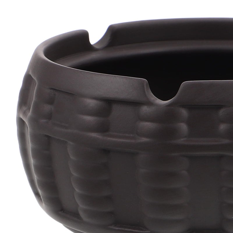 Vintage Purple Clay Ceramic Ashtray with Lid Windproof Desktop Ash Holder for Home Office Outdoor - Image 4