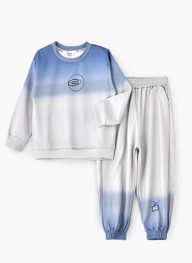 بيبي كلو Blue Ombre Sweatshirt and Jogger Set for Boys