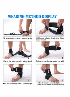 Excefore Ankle Brace - 2 Pack Compression Sleeve with Adjustable Strap & Comfy Ankle Support Perfect for Sprained Ankle, Achilles Tendon, Plantar Fasciitis & Sports - Ideal for Men & Women  - Image 4