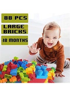 DURKU Large 88-Piece Building Blocks Set - Educational Construction Toy for Kids - Multi-Color Bricks - BPA-Free - Safe and Fun  - Image 5
