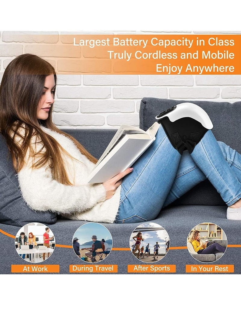 JAJEEK Electric Knee Massager, Knee Therapy Massager with Heated and Vibration, Joint Warmer Massage for Reduces Knee Inflammation, Swelling, Stiffness, Pain - Image 4