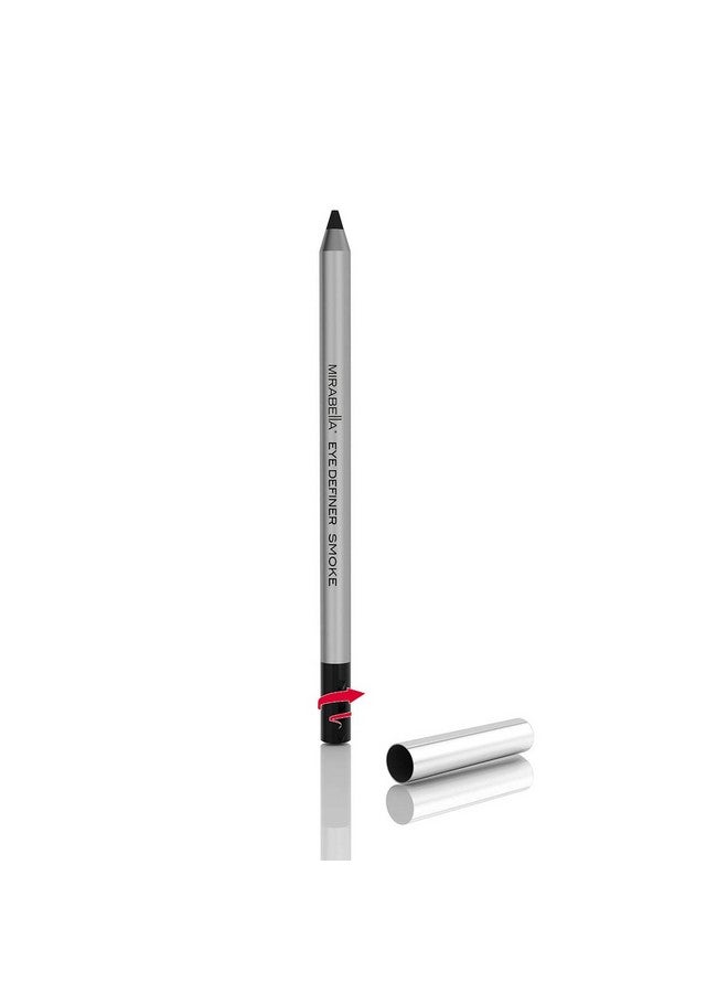 Mirabella Retractable Eye Definer Gel Eyeliner Pencil, Richly Pigmented Color Eyeliner Offers All-Day Wear For Precise And Sultry Looks With Hydrating Antioxidants Vitamin E And C, Smoke