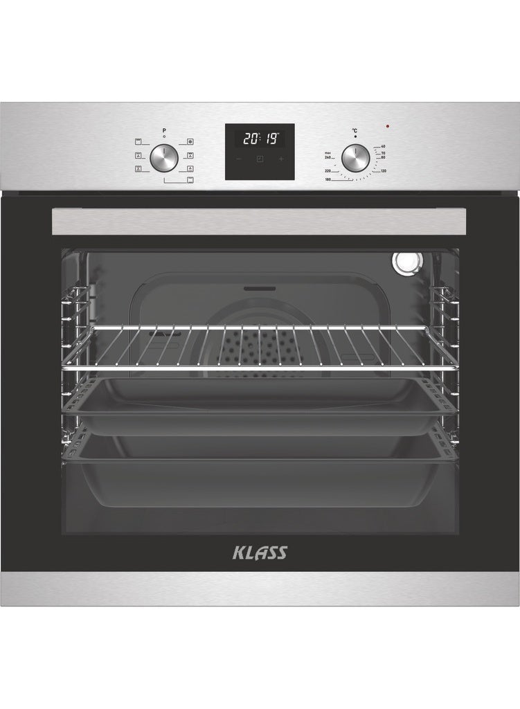 Klass Electric Free Standing Cooking Range With Digital Screen Made in Turkey 1 Warming Zone 60 Cm Stainless Steel - Image 1