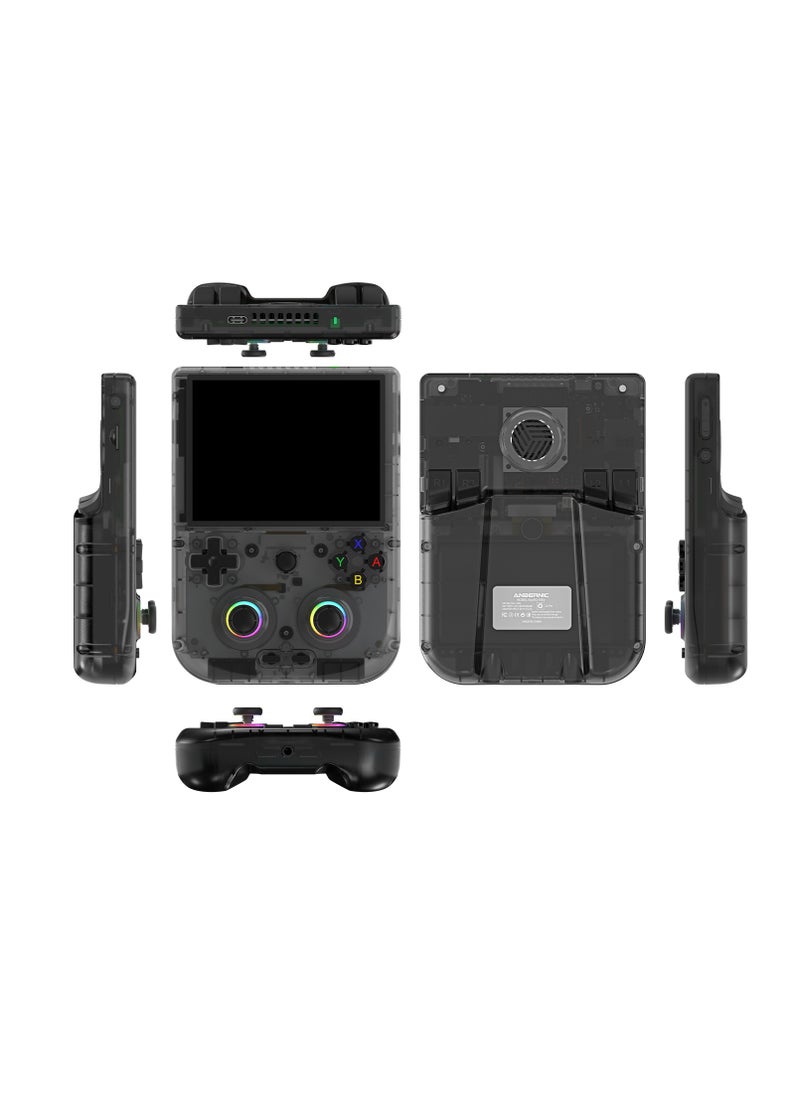ANBERNIC  - ANBERNIC RG406V Handheld Game Console Unisoc T820 Android 13 4-inch IPS multi-touch screen 5500mAh 5G WIFI Bluetooth Retro Video Players (Black Transparent 256G) - Image 1