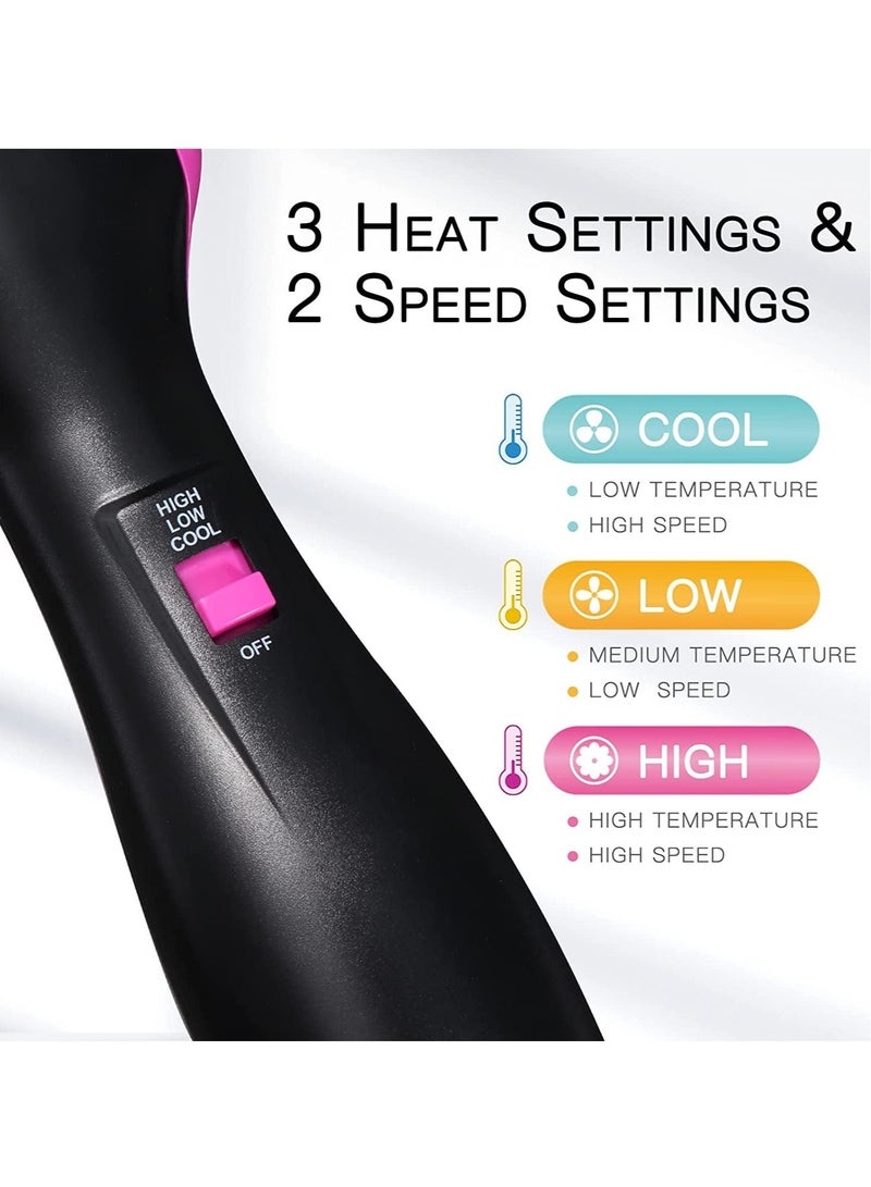 Hair Dryer Brush,One Step Hot Air Brush,3 in 1 Upgrade Blow Dryer Brush,Hair Dryer & Volumizer for Hair Straightening, Curling and Styling，Reduce Frizz and Static, Black - Image 2