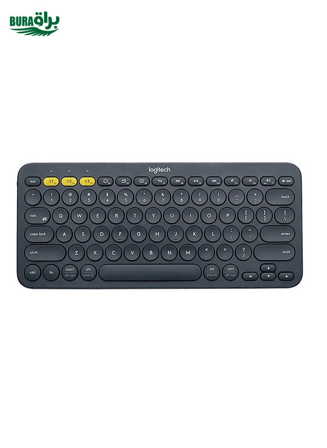 BURAQ Logitech K380 Portable Multi-Device Wireless Bluetooth Keyboard(Black)  - Image 1