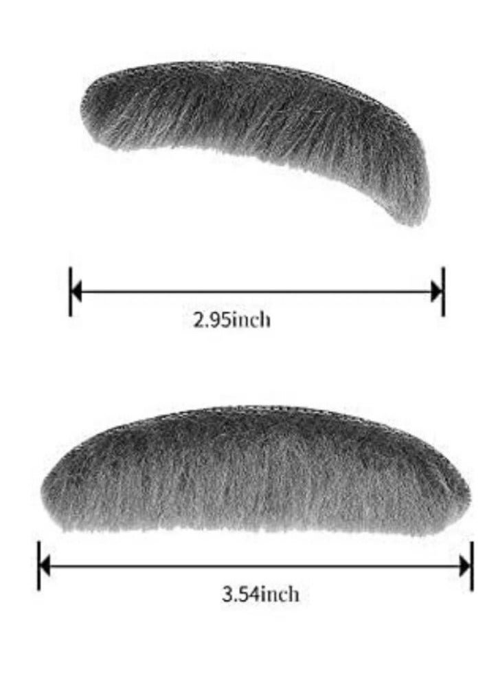 2 pack Old Man Facial Hair Costume Old Man Gray Moustache and Eyebrows Set Stick on Mustache and Eyebrows for Men Women and Children 100th Day of School Party Carnival Pretend Play Stage Props - Image 3
