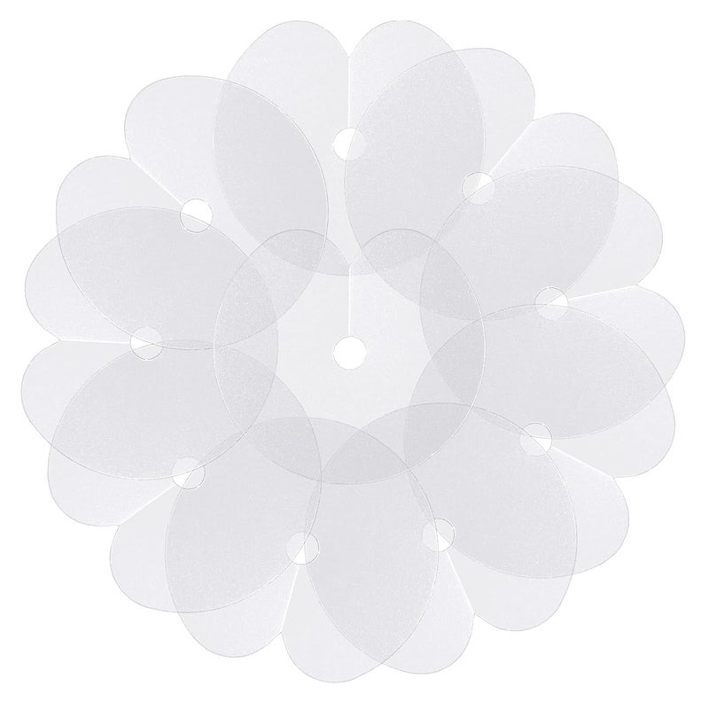 Molain Molain 25 Pieces Heat Shield Guards for Hair Extension Clear Hair Extensions Shield Circular Single Hole Round Shield Spacers Templates Fusion Glue Protector for Hair Extension BondingClear