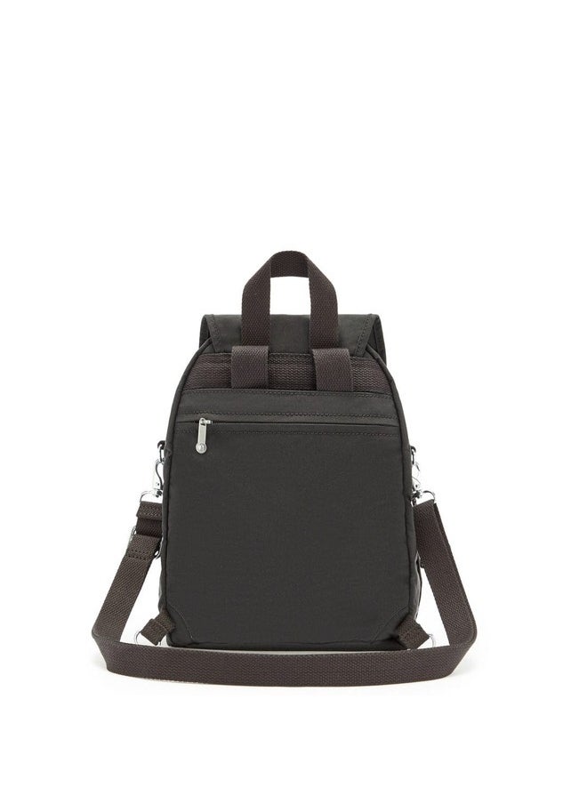 kipling Small Backpack (Convertible To Shoulderbag) Female Black Noir Firefly Up  - Image 4