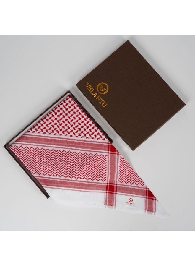 VELANTO Red and white shemagh latest version - Image 1