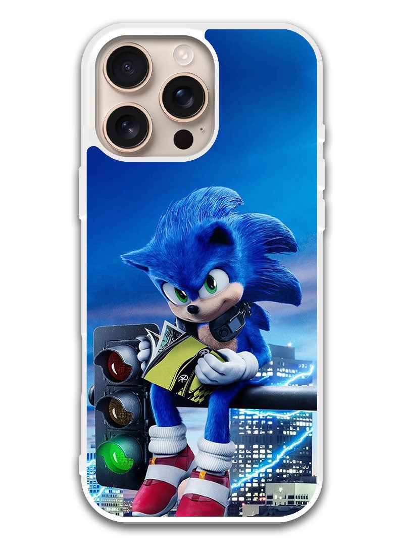 Theodor Protective Case Cover For APPLE IPHONE 16 Pro Sonic (White Bumper) - Image 1