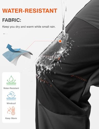 TBMPOY Men's Snow Ski Hiking Pants Waterproof Winter Fleece Lined Pants Camping Skiing Ice Fishing Pants with Belt 02 Thick Dark Grey 3XL - Image 5