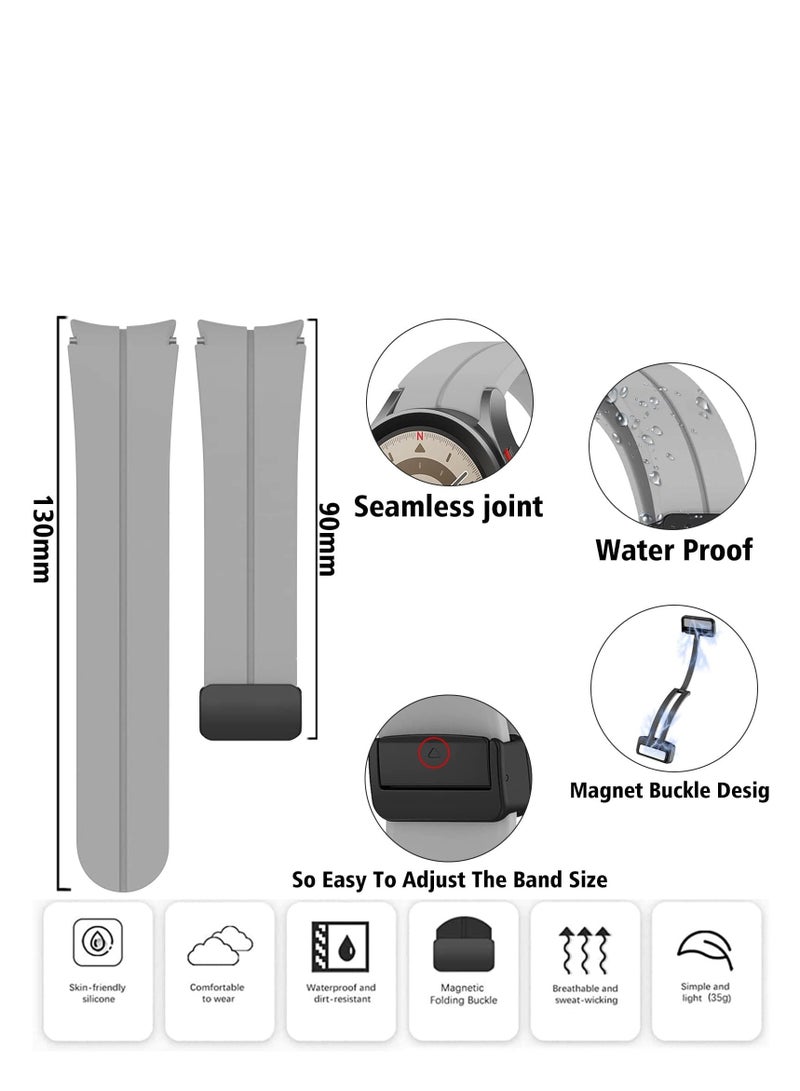 سوار متوافق مع ساعة سامسونج جالكسي 7 5 4 6 مقاس 44 مم 40 مم/ساعة 5 برو مقاس 45 مم/ساعة جالكسي 4 كلاسيك مقاس 46 مم 42 مم، سوار رياضي سريع الفك مقاس 20 مم للنساء والرجال - Image 2