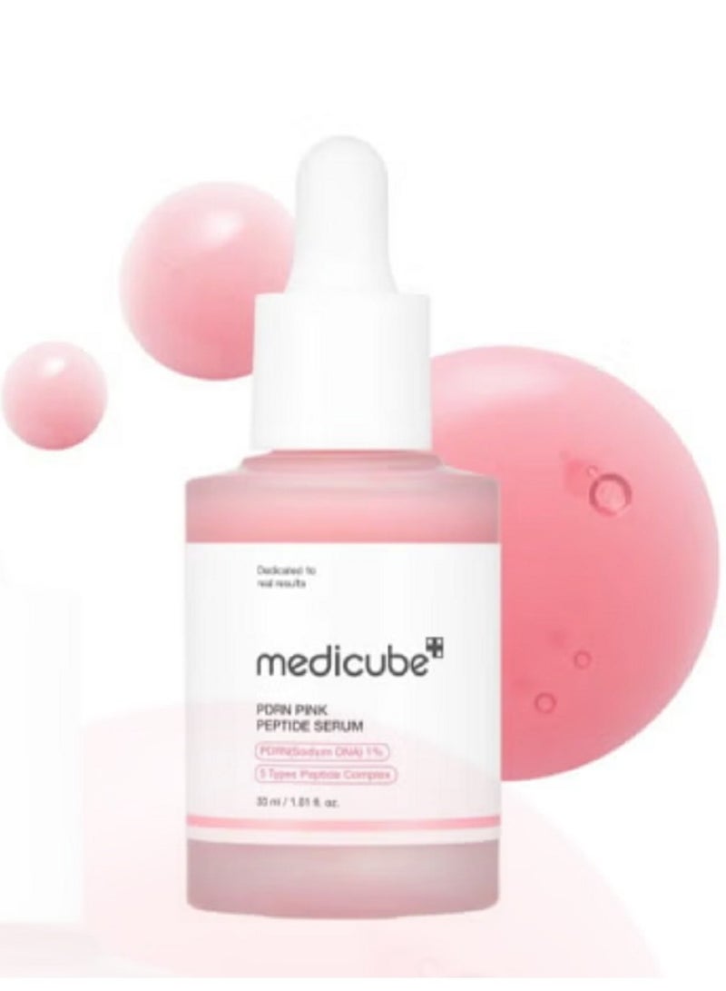 Medicube Pink Peptide Serum by, Pink Glow Serum, Peptide, Niacinamide, Hydrating, Moisturizing, Firming, Uneven Skin Tone, Korean Skincare | 1.01 fl oz (1.01 fl oz, - Image 1