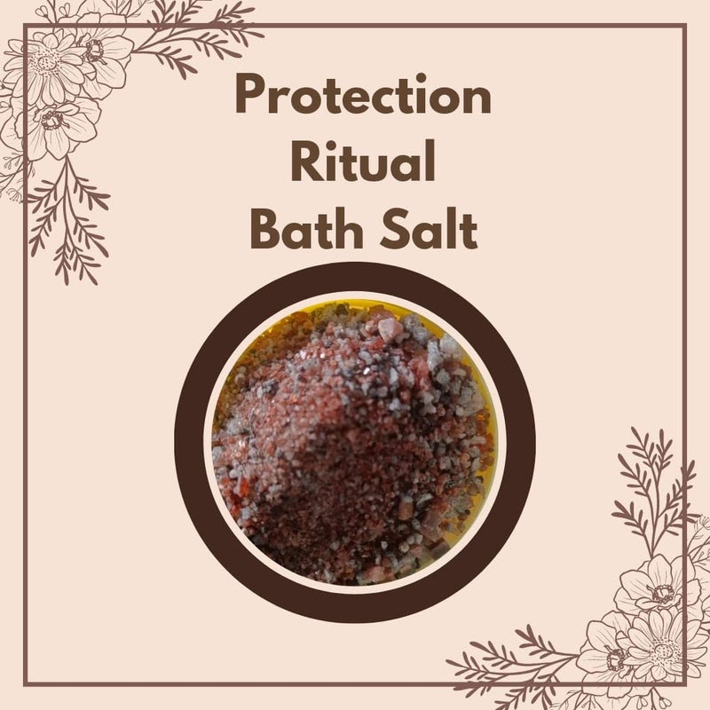 Merlins Protection Ritual Bath Salt For Cleansing  Magickal  Banish Negativity  Evil Eye Protection  Metaphysical  Meditation  Wiccan  Qty1200gms Protection Bath Salt Hexa Glass Jar - Image 2