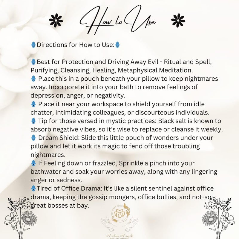 Merlins Protection Ritual Bath Salt For Cleansing  Magickal  Banish Negativity  Evil Eye Protection  Metaphysical  Meditation  Wiccan  Qty1200gms Protection Bath Salt Hexa Glass Jar - Image 3