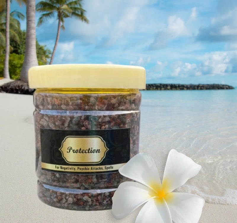 Merlins Protection Ritual Bath Salt For Cleansing  Magickal  Banish Negativity  Evil Eye Protection  Metaphysical  Meditation  Wiccan  Qty1200gms Protection Bath Salt Hexa Glass Jar - Image 4