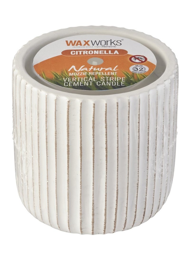 Waxworks Vertical Cement Citronella Candle 32 Hours Burn Time  - Image 1