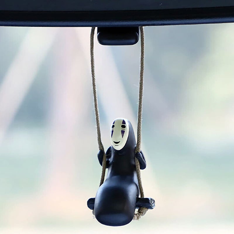 Anime Car Accessories of No Face Man Car Pendant Hanging Swing for Car Rear View Mirror Accessories