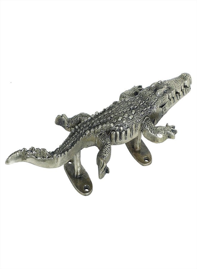 Two Moustaches 10 Inches Crocodile Design Brass Door Handle, Handle for Main Door, Brass Door Handles, Main Door Handles, Pack of 1 - Image 1