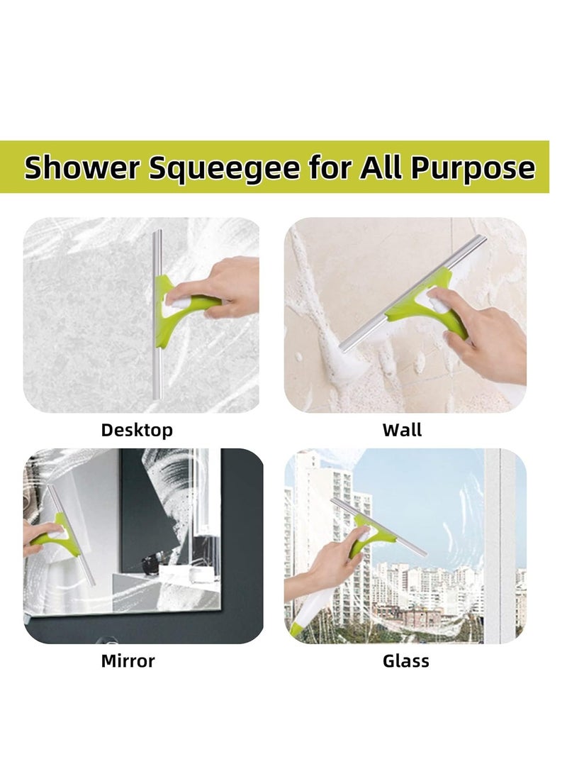 Excefore Shower Squeegee, Window Cleaning Tool, Glass Scraper, Cleaning agent sprayer, Scraper For Glass, Cleaning Tool, For Home Cleaning, Glass Door, Tile Wall, Car, (Green Blue Purple Pink Random Color)  - Image 5