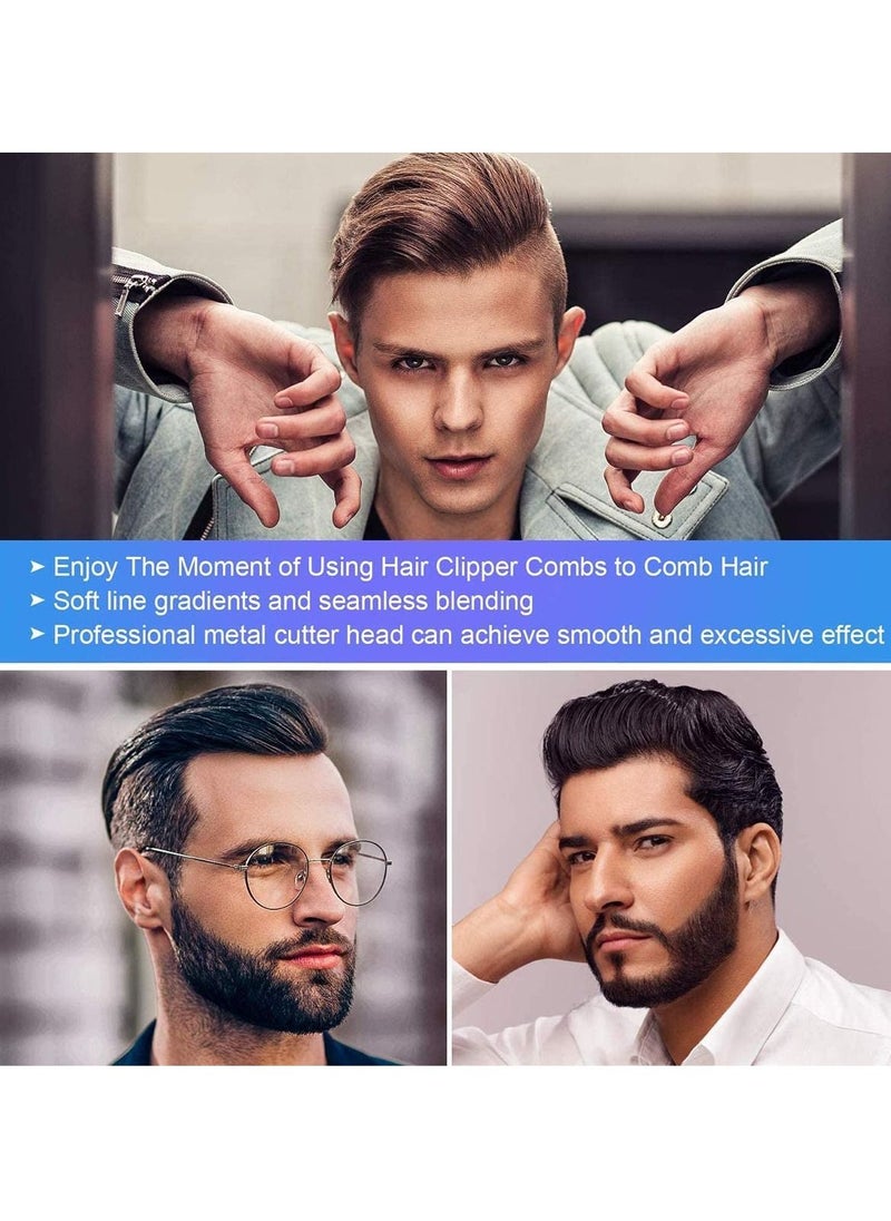 SYOSI - Colorful Hair Clipper Limit Comb Guide Attachment Cutting Guide Comb Replacement with Cleaning Brush and Hairdressing Styling Comb Compatible with Wahl Clippers and Trimmer Comb - Image 1