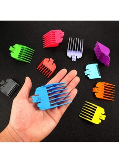 SYOSI Colorful Hair Clipper Limit Comb Guide Attachment Cutting Guide Comb Replacement with Cleaning Brush and Hairdressing Styling Comb Compatible with Wahl Clippers and Trimmer Comb  - Image 4