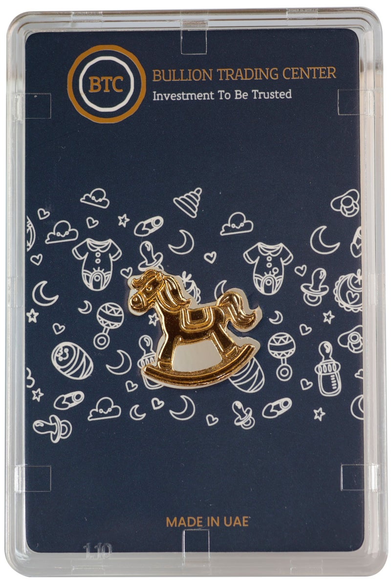 بي تي سي سبيكة ذهب شكل حصان عيار 24 بوزن 2.5 غرام - Image 1