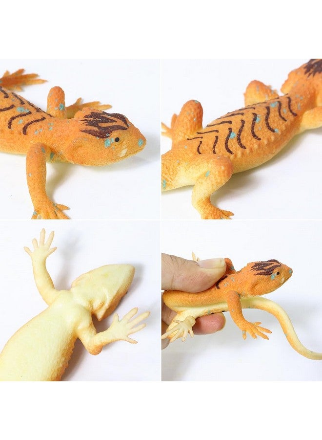 SUPER TOY Realistic Gecko Lizard Animal Figure Toy Set, Reptile Dragon Figurine for Boys and Girls, Lifelike Educational Cold Blooded Animal Props, Prank Toy - Image 2