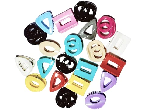 Drishti® Plastic Hair Tic Tac Clip for Girls & Kids Small Size Multicolor Pack of 30 - Image 1