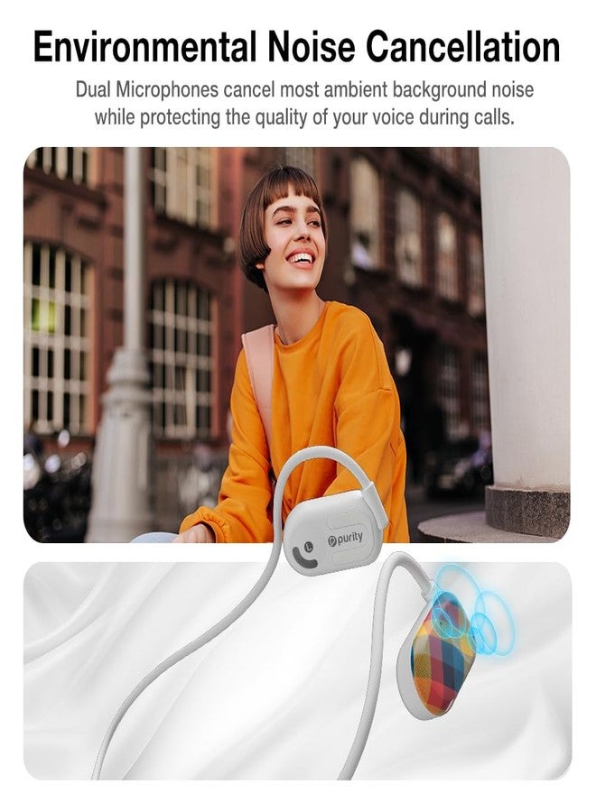 بيورتي سماعات أذن مفتوحة من Purity Air - سماعات أذن لاسلكية بتقنية بلوتوث مع ميكروفون مزدوج لأجهزة iPhone/Android - توفر راحة فائقة عند ارتدائها لفترات طويلة، ومقاومة للعرق أثناء ممارسة الرياضة (ACPCS151) - Image 4