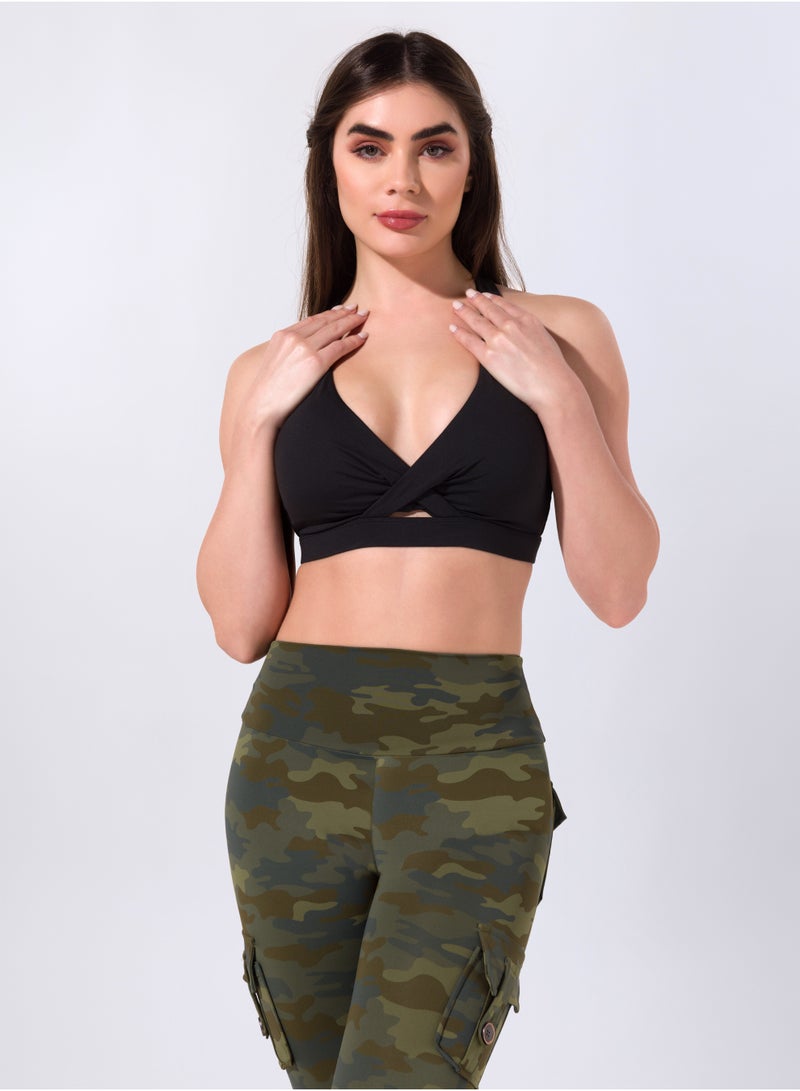 Victory Sports Bra - Black - Image 3