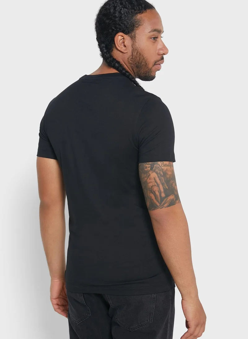 Calvin Klein Jeans Block Logo Slim Fit Crew Neck T-Shirt