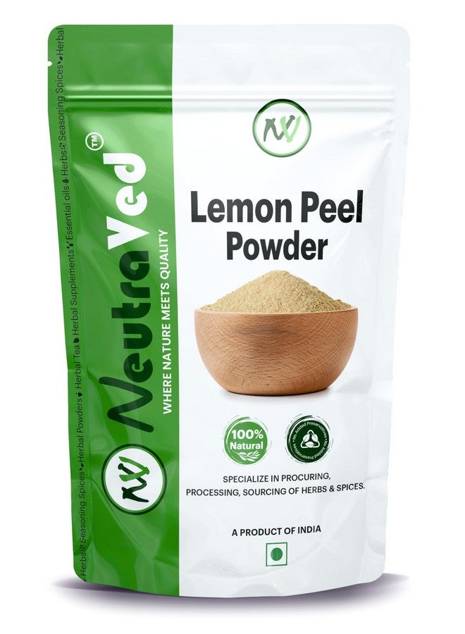 NeutraVed Lemon Peel Powder - 200g | Natural Vitamin C Skin Cleanse | for Face Pack, Face Mask and Hair Care - 200 Grams - Image 1