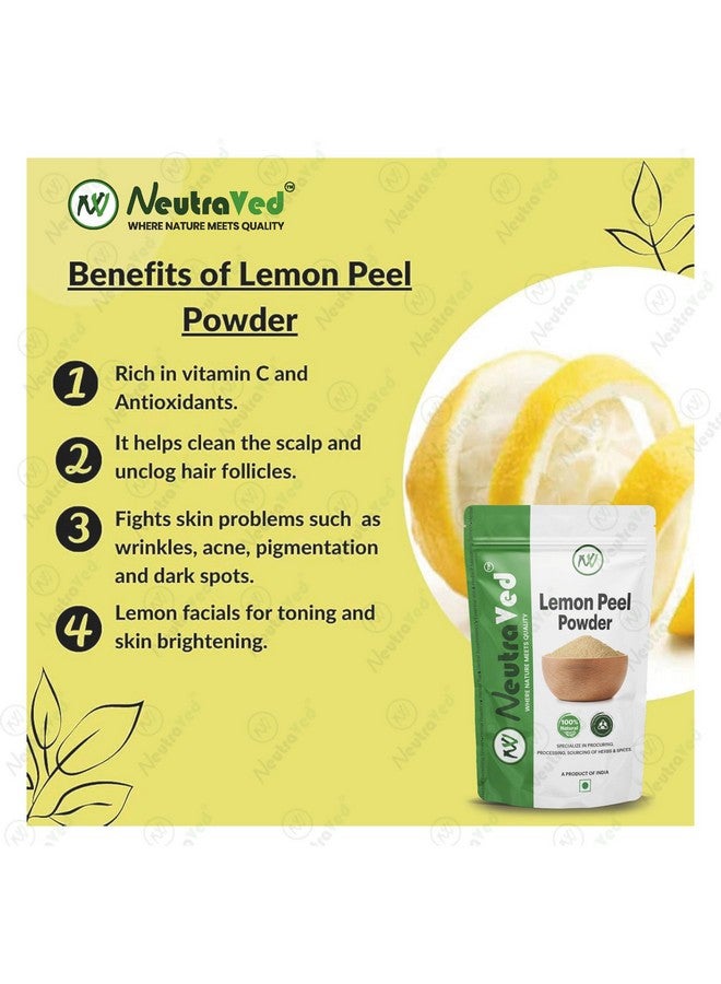 NeutraVed Lemon Peel Powder - 200g | Natural Vitamin C Skin Cleanse | for Face Pack, Face Mask and Hair Care - 200 Grams - Image 5