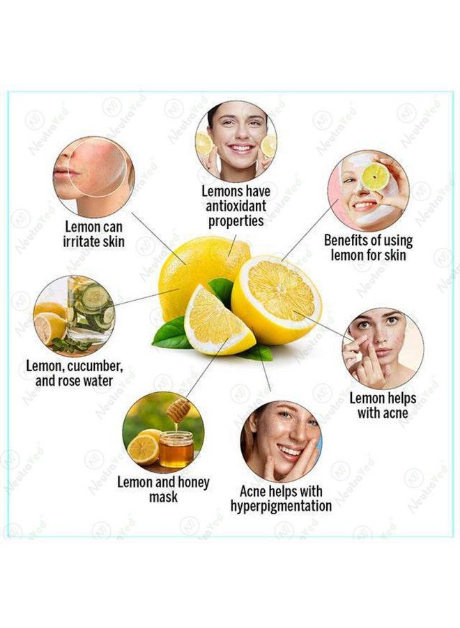 NeutraVed Lemon Peel Powder - 200g | Natural Vitamin C Skin Cleanse | for Face Pack, Face Mask and Hair Care - 200 Grams - Image 3