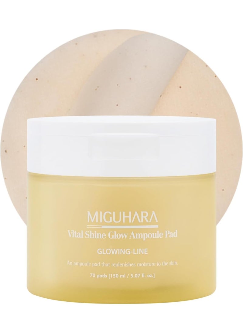 MIGUHARA - Vital Shine Glow Ampoule Pad  Toner Pad 150ml507 floz - Image 1