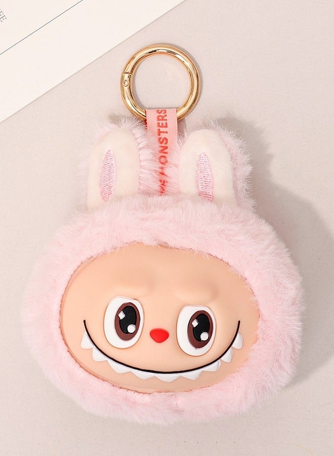 Big Head - Labubu -Plush Keychain Vinyl Figure Cute Bag Charm Adorable Collectible Toy , Perfect Gift For Boys Girls Kids Birthday Pink