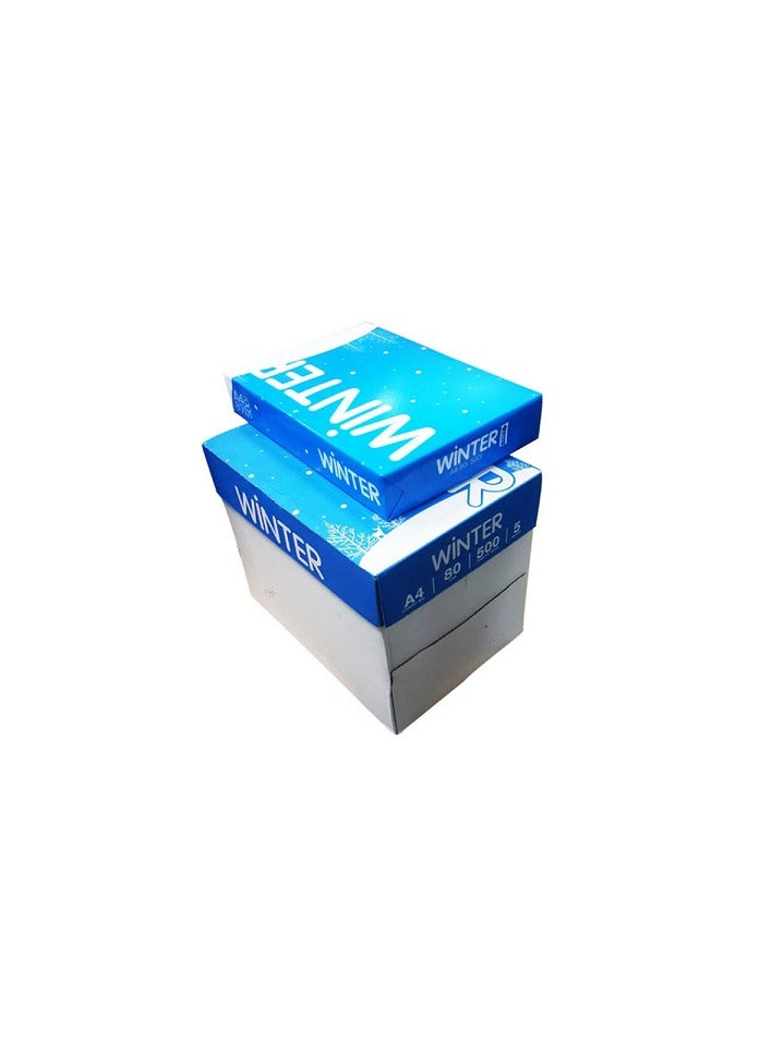 وينتر ورق نسخ طابعة الشتاء، مقاس A4، GSM 80، 500 ورقة (مجموعة من 5) A4 - Image 2